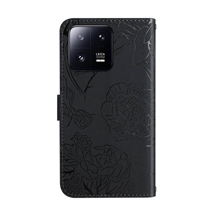 For Xiaomi 13 Pro HT03 Skin Feel Butterfly Embossed Flip Leather Phone Case