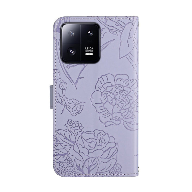 For Xiaomi 13 Pro HT03 Skin Feel Butterfly Embossed Flip Leather Phone Case