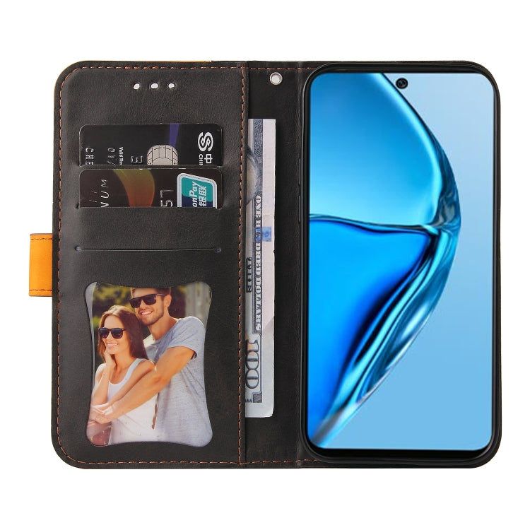 For Infinix Hot 20 4G Stitching-Color Leather Phone Case