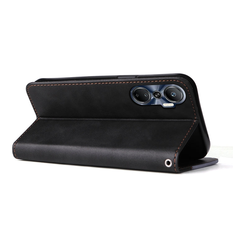 For Infinix Hot 20 4G Stitching-Color Leather Phone Case