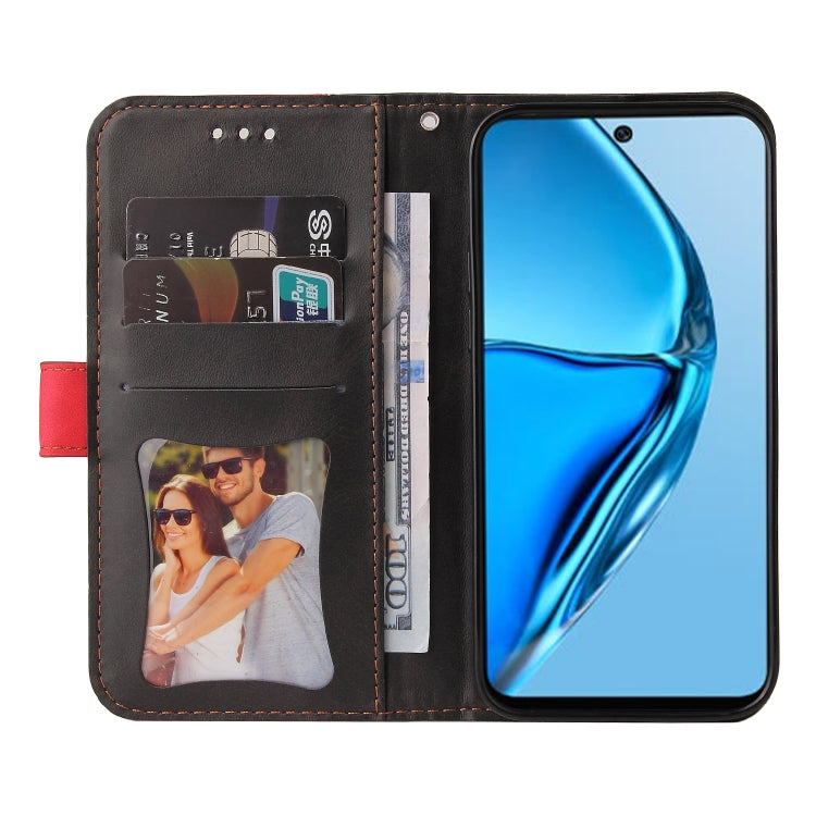 For Infinix Hot 20 4G Stitching-Color Leather Phone Case