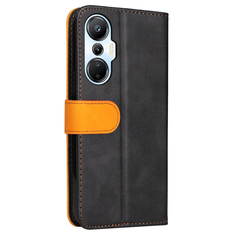 For Infinix Hot 20S Stitching-Color Leather Phone Case