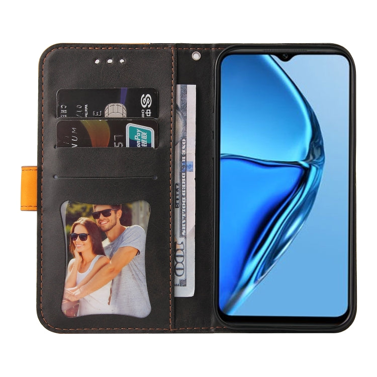 For Infinix Hot 20S Stitching-Color Leather Phone Case