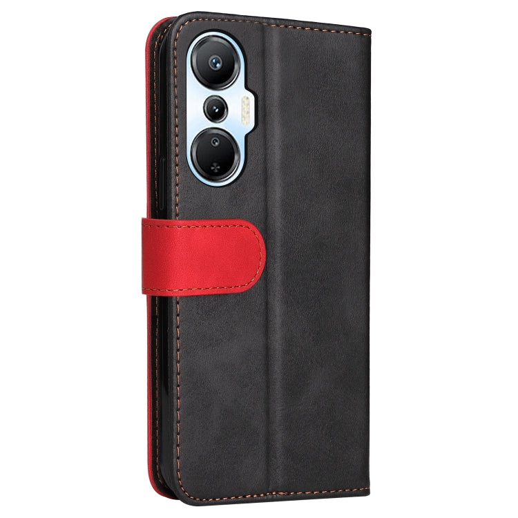 For Infinix Hot 20S Stitching-Color Leather Phone Case