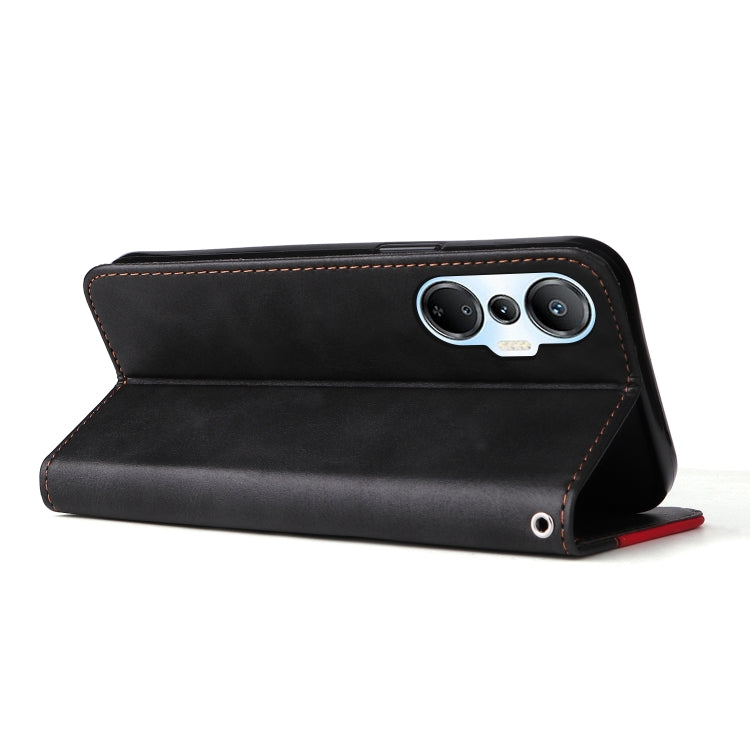 For Infinix Hot 20S Stitching-Color Leather Phone Case