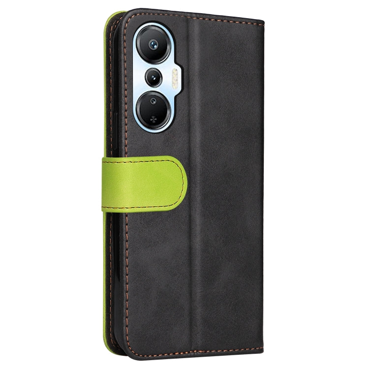 For Infinix Hot 20S Stitching-Color Leather Phone Case