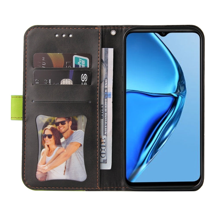 For Infinix Hot 20S Stitching-Color Leather Phone Case