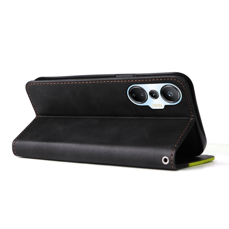 For Infinix Hot 20S Stitching-Color Leather Phone Case