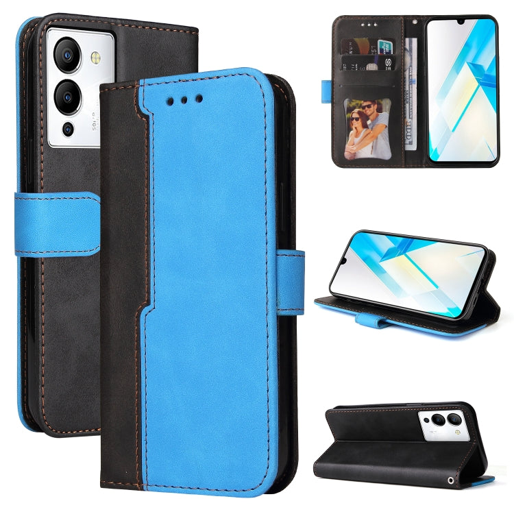For Infinix Note 12 / G96 Stitching-Color Leather Phone Case