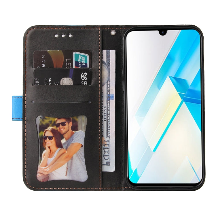 For Infinix Note 12 / G96 Stitching-Color Leather Phone Case