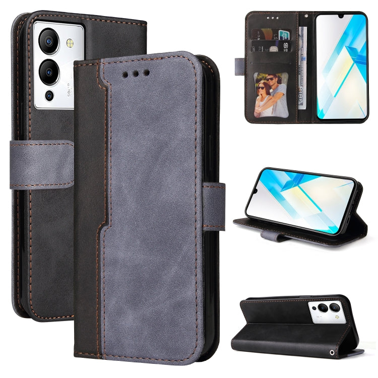 For Infinix Note 12 / G96 Stitching-Color Leather Phone Case