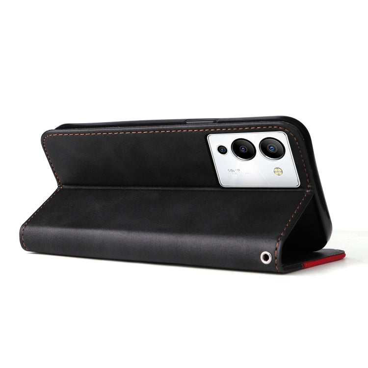 For Infinix Note 12 / G96 Stitching-Color Leather Phone Case
