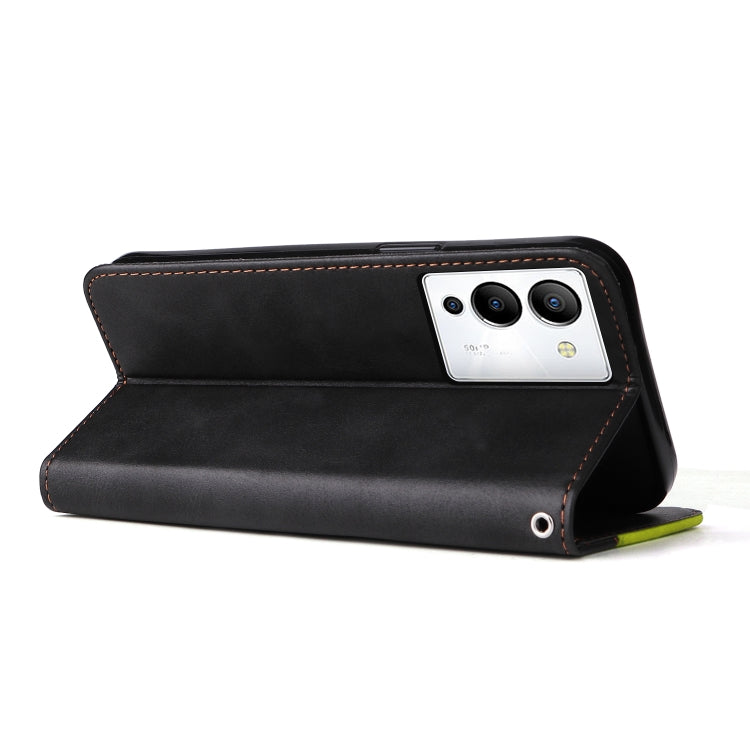 For Infinix Note 12 / G96 Stitching-Color Leather Phone Case