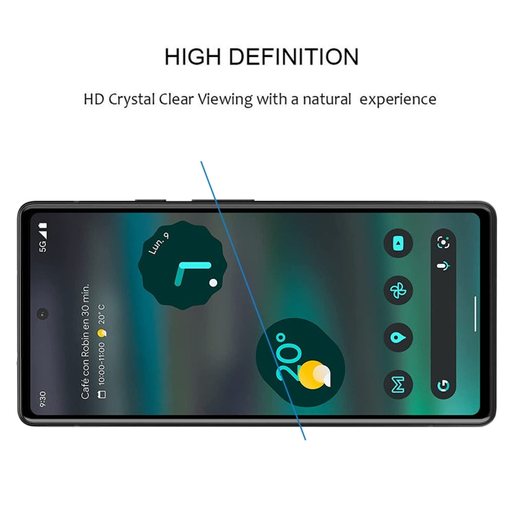 For Google Pixel 6a 25pcs Full Glue Full Cover Screen Protector Tempered Glass Film