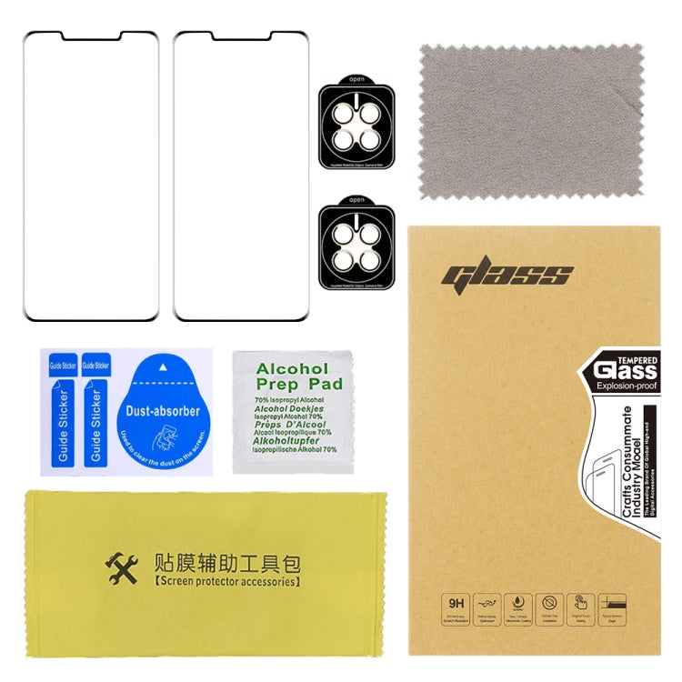 For Huawei Mate 50 Pro 2pcs 3D Edge Glue Tempered Glass Full Film with 2pcs Lens Film Set