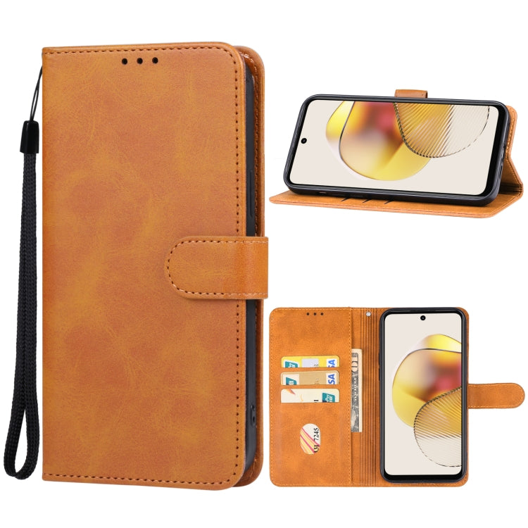 For Motorola Moto G73 Leather Phone Case