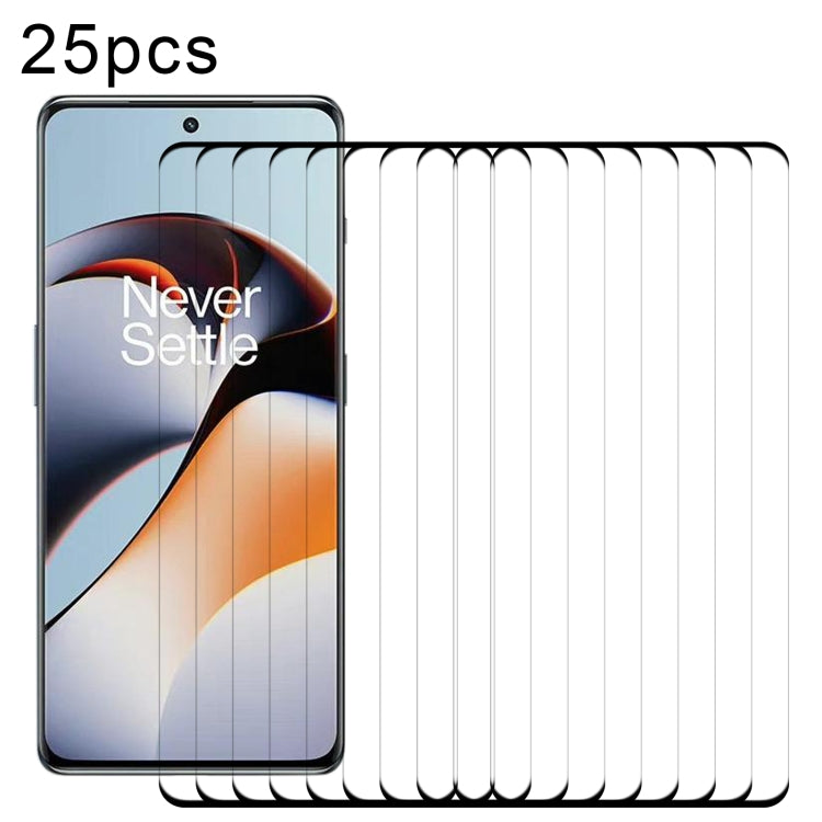 For OnePlus Ace 2/ Ace 2 Pro 25pcs 3D Curved Edge Full Screen Tempered Glass Film