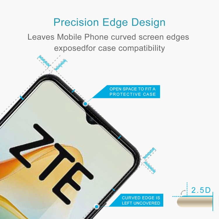 For ZTE Blade V40 Design 10pcs 0.26mm 9H 2.5D Tempered Glass Film