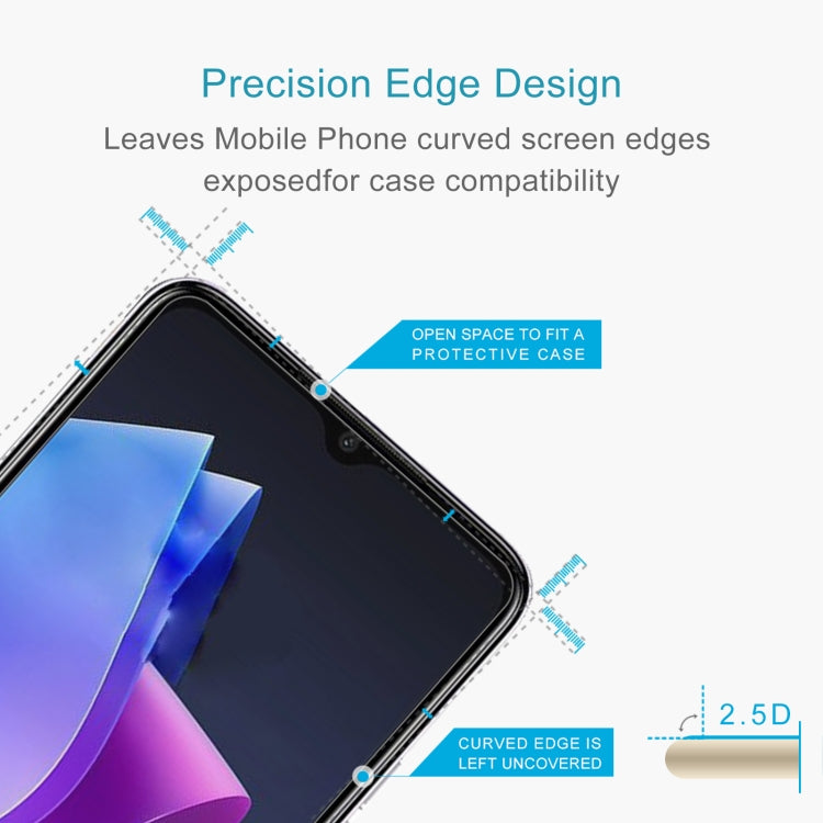For TECNO Pop 7 Pro 50pcs 0.26mm 9H 2.5D Tempered Glass Film