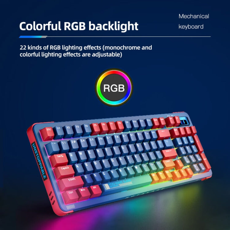 FOETOR Y98 Wireless 2.4G Multi-bluetooth Charging Gaming Keyboard