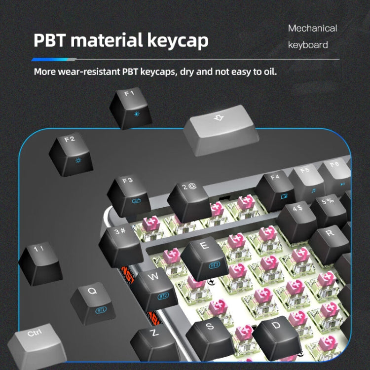 FOETOR Y98 Wireless 2.4G Multi-bluetooth Charging Gaming Keyboard