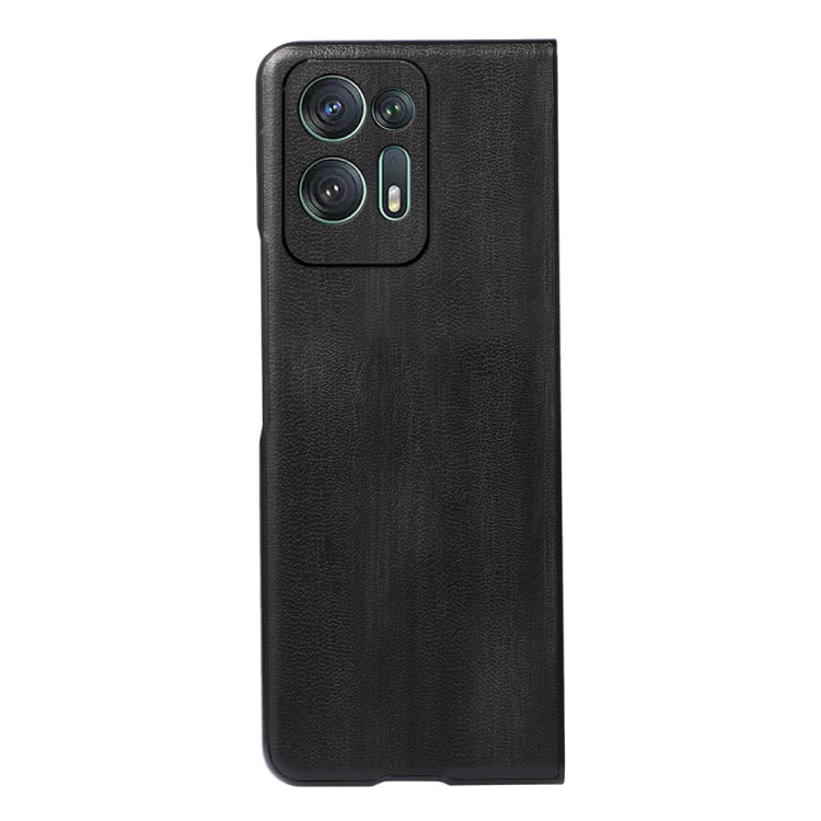 For OPPO Find N2 Yellow Cow Texture PU Phone Case