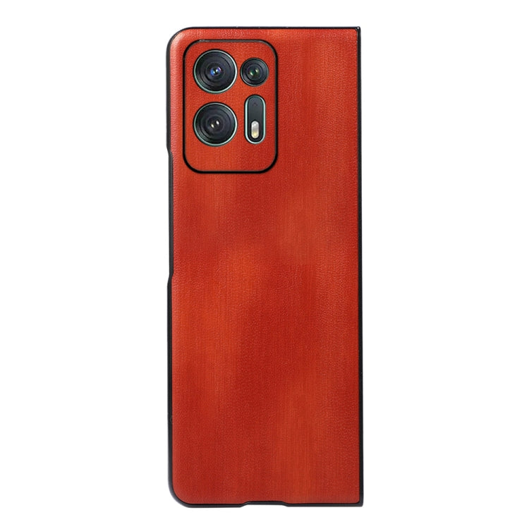 For OPPO Find N2 Yellow Cow Texture PU Phone Case