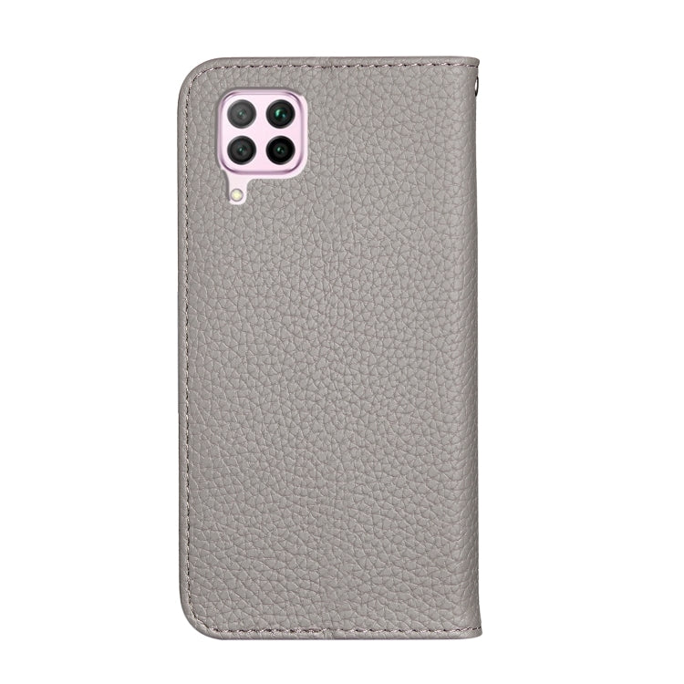 For Huawei P40 Lite Litchi Texture Solid Color Horizontal Flip Leather Case with Bracket & Card Slots & Wallet & Lanyard