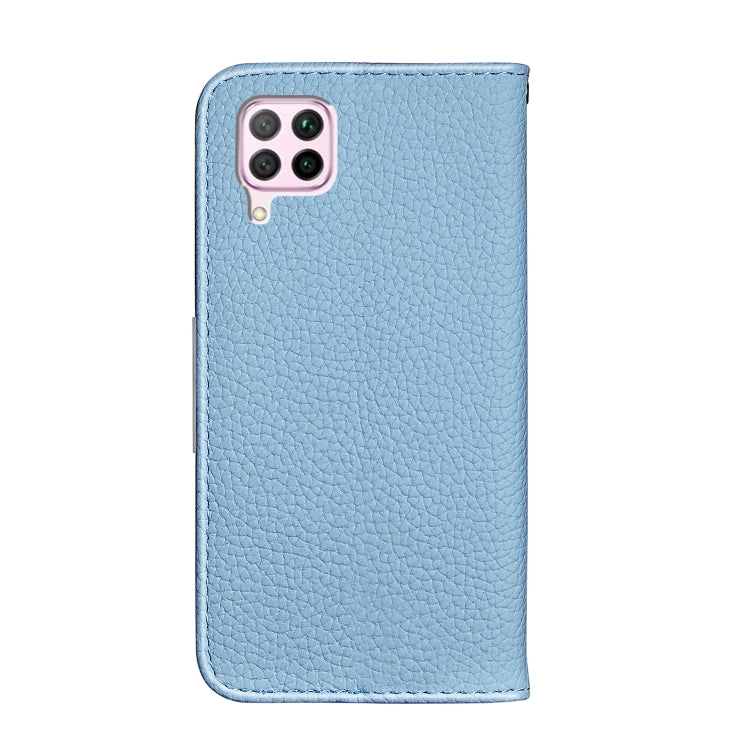For Huawei P40 Lite Litchi Texture Solid Color Horizontal Flip Leather Case with Bracket & Card Slots & Wallet & Lanyard