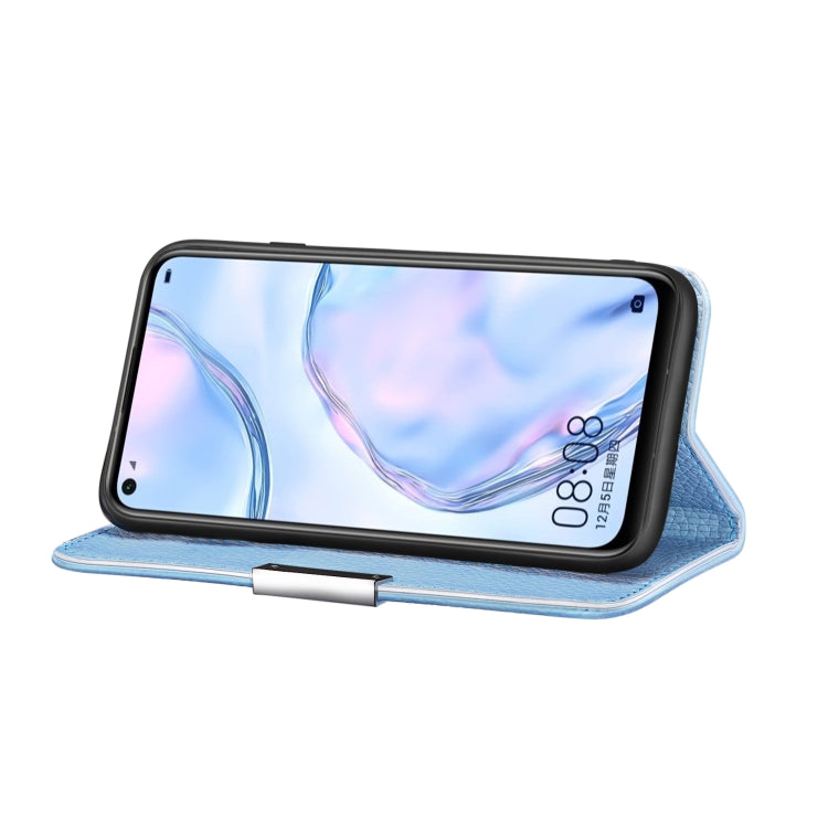 For Huawei P40 Lite Litchi Texture Solid Color Horizontal Flip Leather Case with Bracket & Card Slots & Wallet & Lanyard