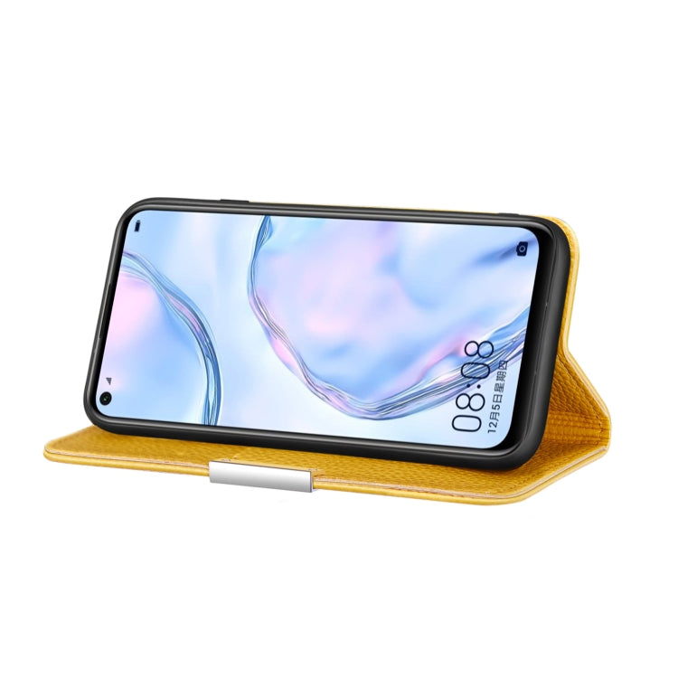 For Huawei P40 Lite Litchi Texture Solid Color Horizontal Flip Leather Case with Bracket & Card Slots & Wallet & Lanyard