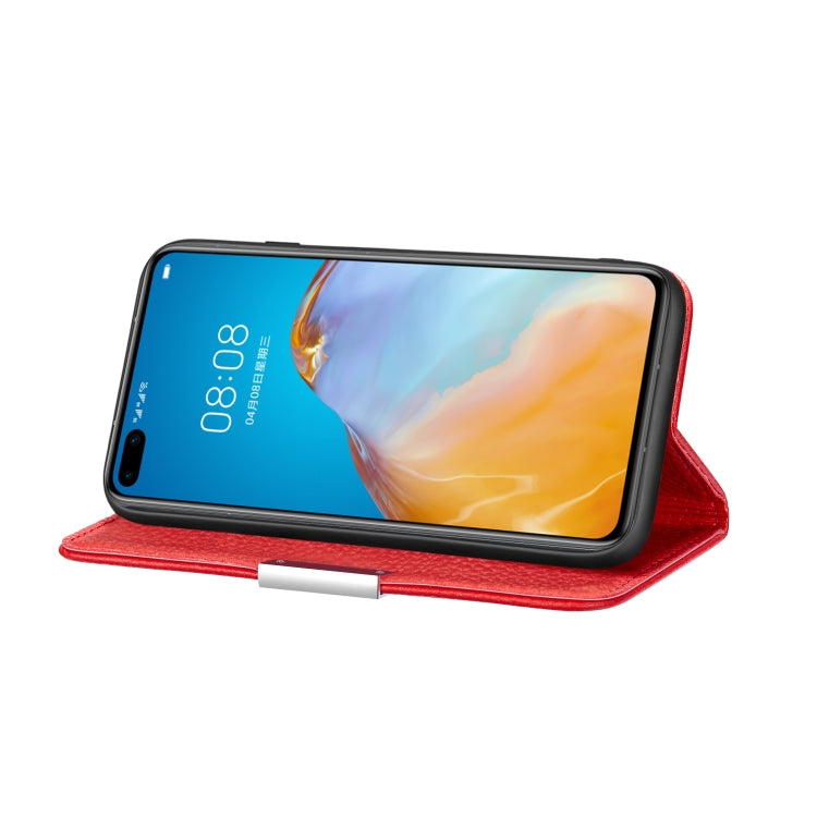 For Huawei P40 Pro Litchi Texture Solid Color Horizontal Flip Leather Case with Bracket & Card Slots & Wallet & Lanyard