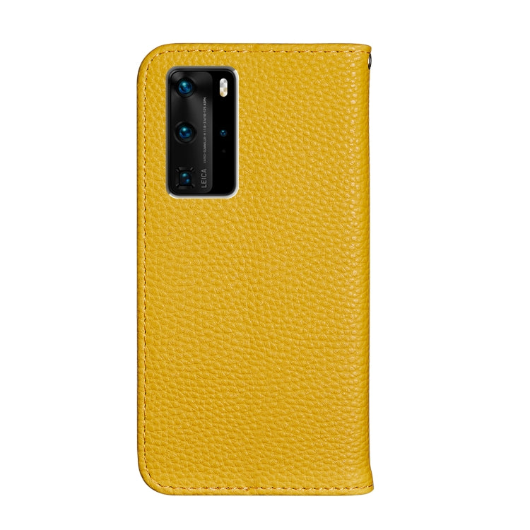For Huawei P40 Pro Litchi Texture Solid Color Horizontal Flip Leather Case with Bracket & Card Slots & Wallet & Lanyard