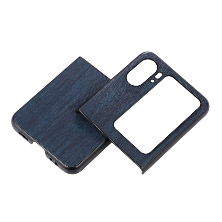 For OPPO Find N2 Flip Wood Texture PU Phone Case