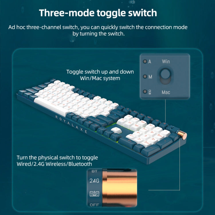 FOETOR R108 Wireless 2.4G Multi-bluetooth Charging Gaming Keyboard