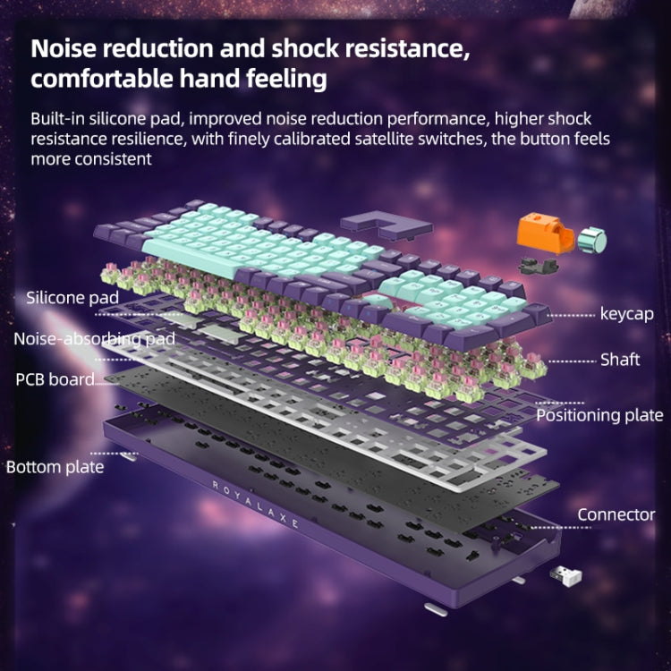 FOETOR R108 Wireless 2.4G Multi-bluetooth Charging Gaming Keyboard