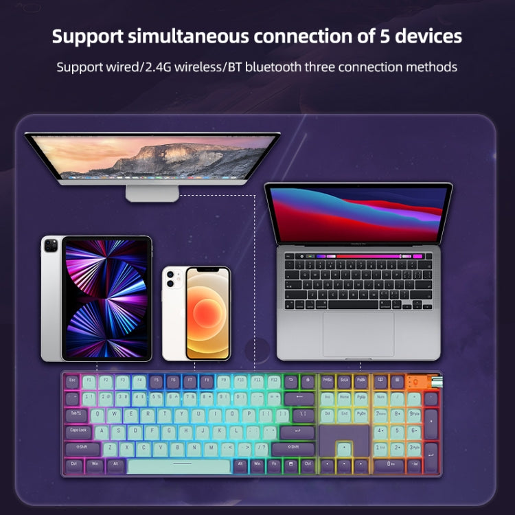 FOETOR R108 Wireless 2.4G Multi-bluetooth Charging Gaming Keyboard