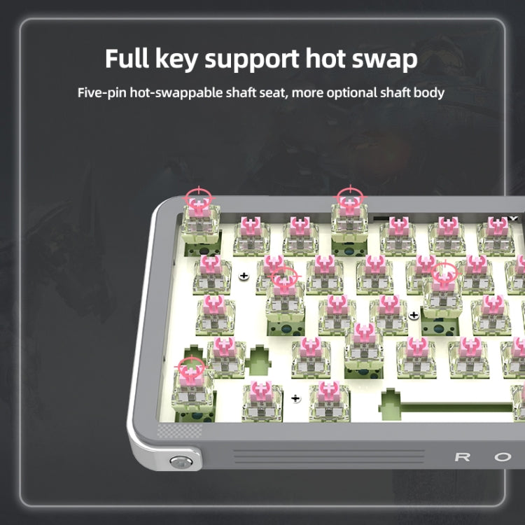 FOETOR Y68 Wireless 2.4G Multi-bluetooth Charging Gaming Keyboard