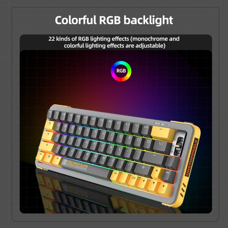 FOETOR Y68 Wireless 2.4G Multi-bluetooth Charging Gaming Keyboard