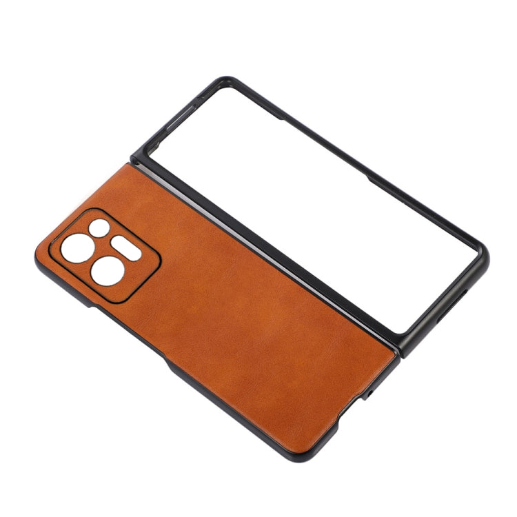 For OPPO Find N2 Cowhide Texture PU Phone Case