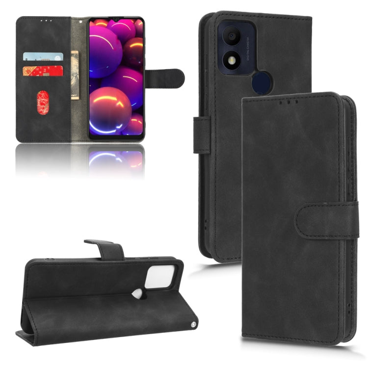 For TCL 305i Skin Feel Magnetic Flip Leather Phone Case