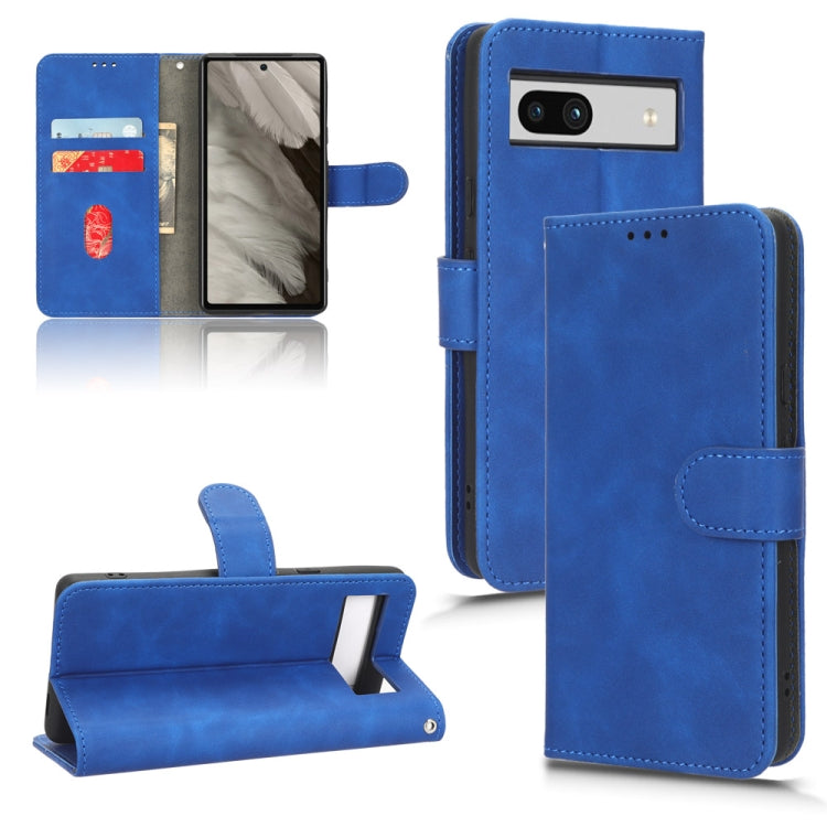 For Google Pixel 7a Skin Feel Magnetic Flip Leather Phone Case
