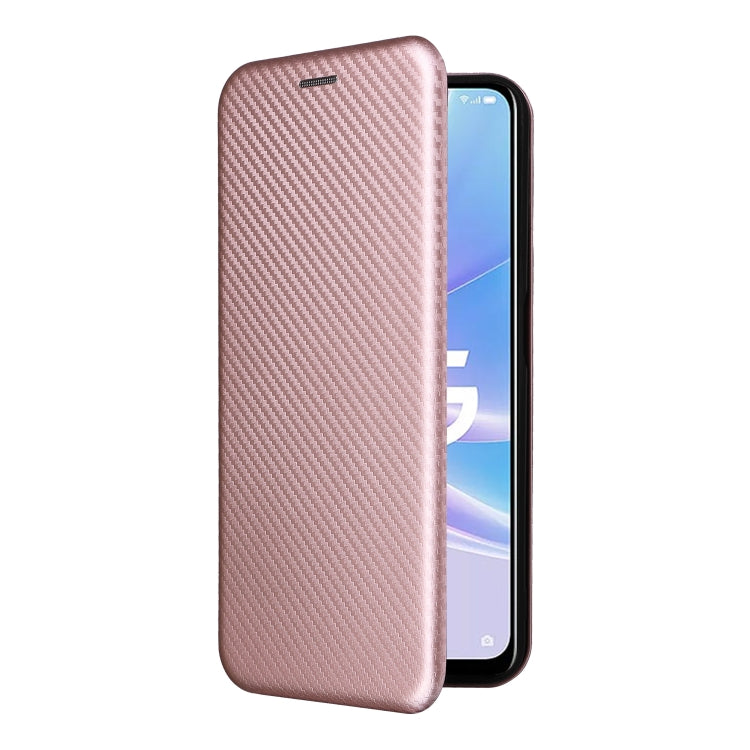 For OPPO A58 5G Carbon Fiber Texture Flip Leather Phone Case
