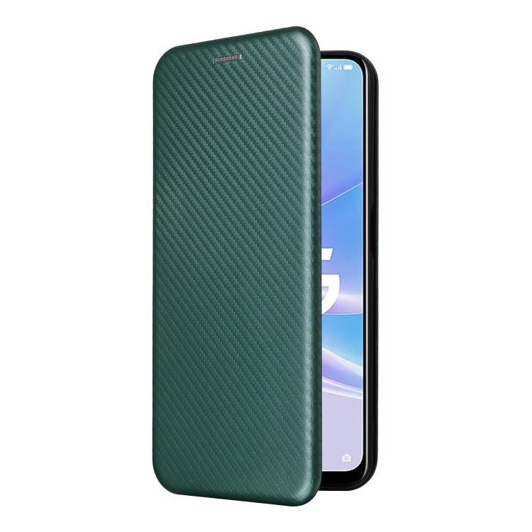 For OPPO A58 5G Carbon Fiber Texture Flip Leather Phone Case