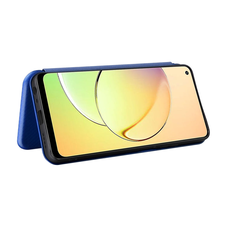 For Realme 10 4G Carbon Fiber Texture Flip Leather Phone Case