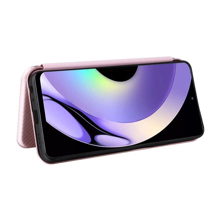 For Realme 10 Pro Carbon Fiber Texture Flip Leather Phone Case