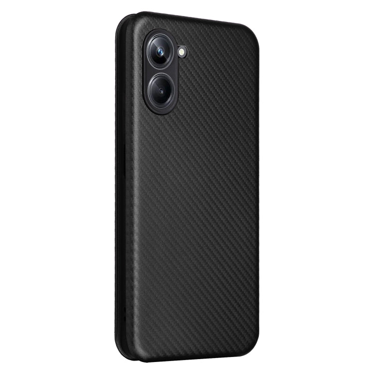 For Realme 10 Pro Carbon Fiber Texture Flip Leather Phone Case