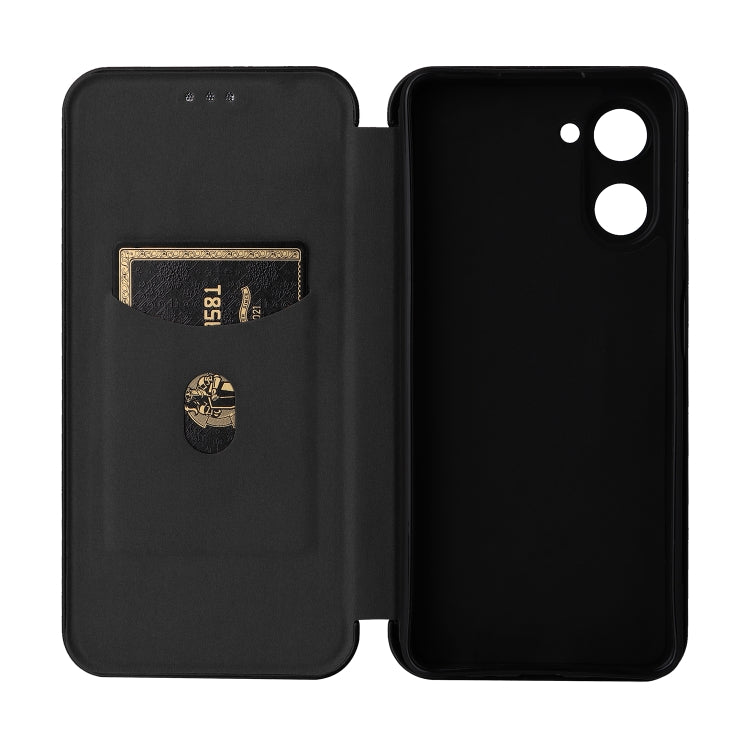 For Realme 10 Pro Carbon Fiber Texture Flip Leather Phone Case