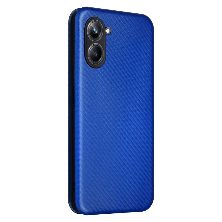 For Realme 10 Pro Carbon Fiber Texture Flip Leather Phone Case