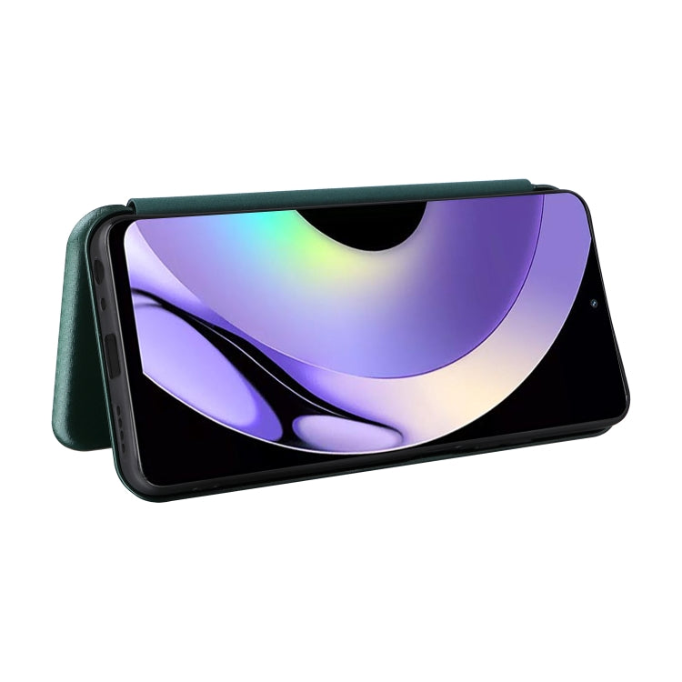 For Realme 10 Pro Carbon Fiber Texture Flip Leather Phone Case